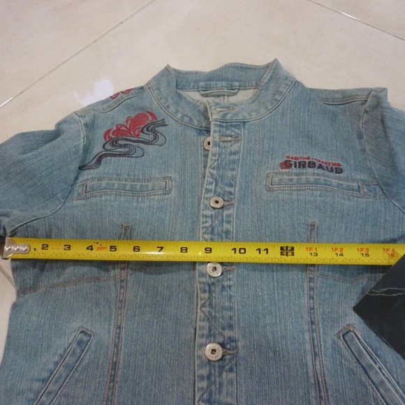 VINTAGE 90S MARITHE GIRBAUD WOMENS TRUCKER JEANS JACKET SIZE L BLUE VTG NEW - Picture 6 of 6